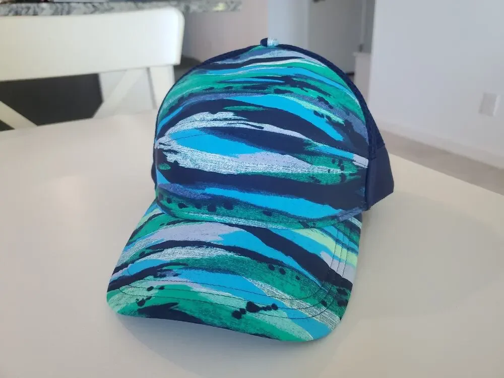 Lululemon Dash And Splash Cap Hat Snapback Black Mesh